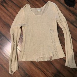 light sweater with holes